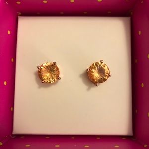 BaubleBar Peach Round Stud Earrings